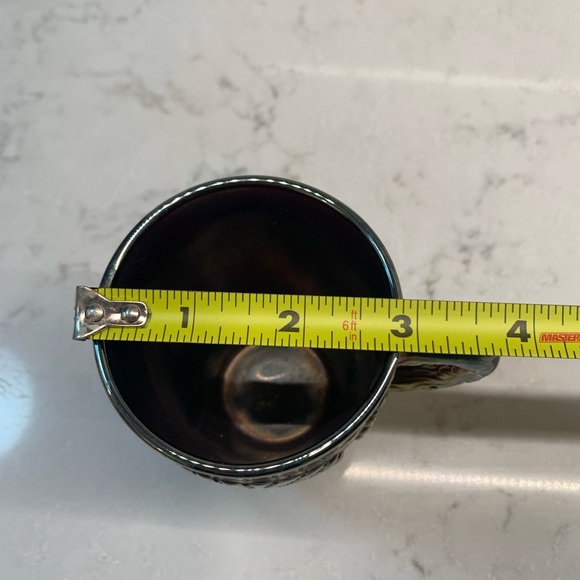 Vintage Dungan Iridescent Carnival Shell Design Glass Mug - Picture 6 of 9